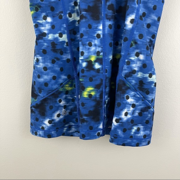 LULULEMON Kanto Catch Me Windy Blooms Saphire Blue Polka Dot Tank Top - Picture 8 of 10
